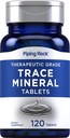 Piping Rock Trace Minerals Suplementos       , 120 comprimidos , grau terapêutico , pílulas para homens e mulheres , não OGM, sem glúten