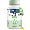 Freeda Vitamina B2 Riboflavina 50mg – Energia & Sistema Nervoso Suporte – Kosher, Vegan, Suplemento B2 sem glúten para cérebro e metabolismo – (100 Ct)