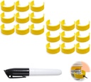 Clips para frascos de pílulas, Clips de rótulo de garrafa de medicina para fácil identificação de medicamentos - Pack with Marker, Labels (18pcs)