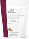 Vantagem bariátrica Citrato de cálcio Mastigar Mordidas 500 mg - Altamente Absorvível e Digestível - Vitamina D3 - Suplemento de cálcio facilmente mastigável - Chocolate de manteiga de amendoim - 90 Contagem