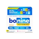 Bonine Non-Drowsy Motion Sickness Alief - Tablets mastigáveis com Meclizine HCL 25mg - Medicina Não Drowsy para Náusea ou doença de movimento - Cruise Essentials - Framboesa Flavor, 32 Tablets Chewable