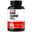 FORCE FACTOR Suplemento de taurina, Taurine 500mg Cápsulas Suplemento antioxidante para apoiar o sistema nervoso e saúde celular, Vegan, Sem Gelatina, Não-GMO, 180 Cápsulas vegetais