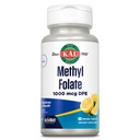 KAL Folato de metilo 1000 mcg, 5-MTHF forma ativa, suplemento de ácido fólico, saúde do coração, pré-natal, humor e suporte cerebral, vegetariana, Limão Natural ActivMelt, 60 dias de garantia, 60 Serv, 60 Micro Tablets
