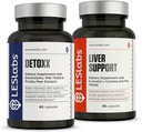 LES Labs Detoxx e suporte ao fígado Duo-Bundle para apoiar a função hepática saudável, produção de glutationa e desintoxicação