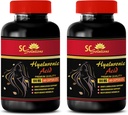 Cápsulas Anti Envelhecimento para o rosto - pílulas ácido HYALURONIC 100 mg - suplementos de ácido hialurónico para olhos - 2 frascos 120 cápsulas
