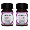 Twinlab Vitamina D3 1000 + K2 Pontos - Saúde Óssea e Coração - Suporte Imune - 25 mcg, 60 comprimidos (1000 UI) (2 embalagem)