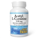 Factores Naturais Acetil L- Carnitina 500 miligramas, 60 Cápsulas Vegetarianas