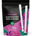 Aplicador Supositório Vaginal (30 pacote) - Aplicador Supositórios Descartáveis para Mulheres - Se encaixa Todas as cápsulas de tamanho padrão, pílulas e tablets - Dica macia para o conforto e fácil inserção - Individualmente embrulhado