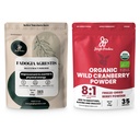 Pó de Selva Ultimate Men's Wellness Duo: 5oz Fadogia Agrestis Extract & 5oz Organic Wild Cranberry Powder - Nigerian Fadogia Supplement for Drive & Passion, USDA Certified Cranberry Superfood
