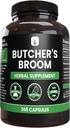 Puro original Ingredients Butcher's Broom (365 Cápsulas), Sem magnésio ou enchimentos de arroz, sempre puro, laboratório verificado
