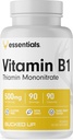 Cápsulas de vitamina B1 500mg, Essentials (90 Servings)
