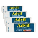 Advil Reliever Dor e Redutor de Febre, remédio de alívio da dor com Ibuprofeno 200mg para dor de cabeça, dor nas costas, dor menstrual e alívio da dor articular - 10 comprimidos revestidos (Pacote de 4)