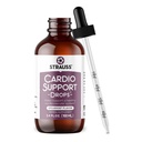 Strauss Naturals Cardio Suporte Drops – Suplemento de saúde do coração de ervas naturais – Ajuda a manter saudável sistema cardiovascular para homens e mulheres – Vegan & Non-GMO – Spearmint Flavored – 100 ml garrafa