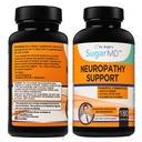 Suplemento de suporte de neuropatia SugarMD – 180 cápsulas de suplemento de nervos com ácido alfa lipoico, benfotiamina e vitamina D3 B6 B12 - suplemento de suporte de nervos para mãos de pés dedos e pernas - fornecimento de 90 dias