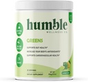 Greens Powder: Antioxidante Boost, Saúde cardiovascular, Gut Health, 24 Frutas orgânicas e vegetais, Gluten Free, Vegan, Sem açúcar adicionado, Não OGM, Made in the USA, 25 Servings