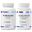 Tesseract Medical Research Optimal Gut & Tissue Bundle, Complexo de Ácido Butírico Gastrointestinal e Curcumina Metabolite Suplemento de alívio conjunto