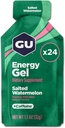 GU Energy Original Sports Nutrition Energy Gel, Salted Melancia, 26.4 Oz, 24 Contagem