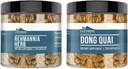 Elementos nascidos da Terra Rehmannia Herb e Dong Quai Bundle, 200 Cápsulas Cada, Puro e não diluído, Sem aditivos