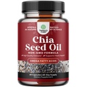 Chia Seed Oil Extract Cápsulas - Planta Based Omega 3 6 9 Suplemento e cápsulas de fibra diária para adultos Suporte digestivo e imunológico e saúde do coração - Omega 3 Fatty Acids Suplemento para homens e mulheres