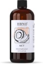 HBNO California Bottled Coconut Mct Oil 16 fl oz (475ml) Valor Tamanho - Natural Mct Oil, frio prensado - Transportador perfeito para massagem, aromaterapia - Ideal para rosto, corpo, lábios, & cabelo
