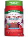 Nature's Truth Kids Gummies multivitamínicos com Probióticos 60 Conte com sabor Berry Punch ou Vegetarian, Non-GMO, and Gluten Free Supplement