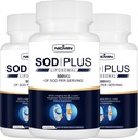 Superóxido Dismutase Suplemento 500mg - SOD Plus com Glutationa lipossómica, AKG, Extrato de Chá Verde, L-Arginina, Lisina, Resveratrol e Vitamina E para suporte imunológico, Antioxidante 180 Cápsulas