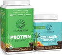Sunwarrior clássico Vegan Protein Powder □ Planta-based 30 Servings, Chocolate & Colágeno construção de pó Ácido hialurônico