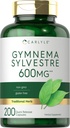 Cápsulas de Carlyle Gymnema Sylvestre 600mg Contagem 200 Não-GMO e Suplemento sem glúten