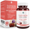1 Corpo Extrato de Açafrão Suplemento, 88,5 mg Safranal, Antioxidante e Suporte de Humod, Cápsulas Vegetarianas