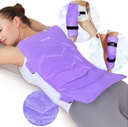 REVIX Pacote de gelo traseiro extra-grande, Reutilizável Gel Cold Compress Wrap para alívio completo das costas, Ideal para dor muscular, cansaço, recuperação e músculos doloridos – Correias ajustável, roxo