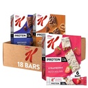 Barras de refeições especiais de proteína K Bar, substituição de refeições, bulk protein snacks, Variety Pack (3 caixas, 18 contagem)