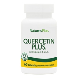 NaturesPlus Quercetin Plus com vitamina C & Bromelain - 650 mg, 60 comprimidos vegetarianos - sem glúten - 30 servidas