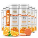 SIGNIFIY NATUREZA Vitamina C 1000mg Comprimidos Efervescentes - Potent Imune Support VIT C com Zinco Suplemento - Fórmula de açúcar-livre & Vegan