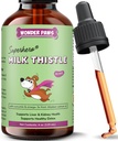 Wonder Paws Milk Thistle, suporte de fígado para cães, suporta função renal para animais de estimação, detox, suporte hepático, com óleo de salmão selvagem do Alasca & Curcumin, Omega 3 EPA & DHA (4 Oz)