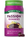 Passion Gummies da Verdade da Natureza Erva com Maca para as mulheres 60 Contagem Paixão Punch sabor Vegan, Non-GMO & Gluten Free