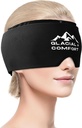 Glacial Comfort Migraine Relief Cap - Terapia fria e compressão para alívio da dor de cabeça, ajustável e reutilizável, freezable, odorless, não tóxico, confortável ajuste para todos os tamanhos da cabeça, Idéia de presente do dia das mães.