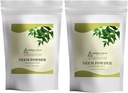 HERBAL HILLS Neem Leaf pó fresco deixa Pure Neem pacote de suplemento de 2 Combo