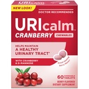 Uricalm Cranberry, Suplemento dietético diário mastigável com D-Mannose, Berry, 60 contagem