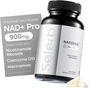 Selerb NR900 - NAD+ Suplemento para suporte de envelhecimento da pele, suporte de energia celular e foco, alta potência - 60 condes - suplementos de bem-estar Dietary