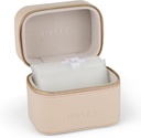 Dosey Travel Pill Case & Easy-Slide Pill Pouches - Vegan Couro Organizador diário de pílulas com 7 bolsos herméticos de pílulas para medicina Armazenamento & Proteção - Sorter de comprimidos elegante & Organizador de medicamentos- LATTE