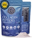 EAT WELL PREMIUM ALIMENTOS Colágeno Peptídeos Pó Proteína 45 Servos, 16 onças, Colágeno para a pele, osso e suporte conjunto, Tipo I & III Feed Grass Colágeno Suplementos para Mulheres e Homens, Keto, Aminoácidos