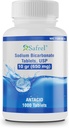 Safrel Bicarbonato de Sódio Antiácido 650 mg (10 grão) 1000 comprimidos para alívio da indigestão ácida, azia, estômago azedo e estômago abafado