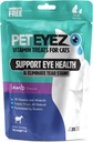 PetEyez Vitamina Doces para Gatos - removedor de manchas de lágrimas - apoio à saúde dos olhos - reduz coceira e alergias - sabor de cordeiro - 1 oz