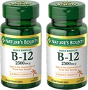 Vitamina B12 2500 mcg da recompensa natural, suporte energético celular, para o metabolismo energético, saúde do coração e do sistema nervoso, 75 comprimidos de dissolução rápida (Pack of 2)