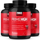 FORCE FACTOR Prime HGH Secretion Activator, 3-Pack, HGH Suplemento para homens com AlphaSize clinicamente estudado para ajudar a aumentar a produção HGH, aumentar a força de treino, e melhorar o desempenho, 225 contagem
