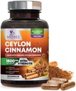 Ceilão orgânico Canela Suplemento 1800mg - Certified Organic Ceilão Canela Pó Pílulas - Energia e coração Suporte para Mulheres e Homens, Engarrafado nos EUA, Antioxidante, Sem glúten, Não-GMO - 120 Cápsulas
