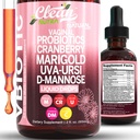 Nutracêuticos limpos VBiotic Vaginal Probiótico para Mulheres Drops Líquidos □ Cranberry Uva Ursi Horsetail D-Mannose Prebióticos Marigold & Preto Cohosh Suplemento de Saúde Vaginal