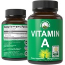 Vitamina Orgânica Certified A 5000 UI Suplemento Cápsulas Vitaminas de alta potência. para Adultos, Homens, Mulheres, Crianças. Feito com suco orgânico de cenoura. Ótimo para Imune, Pele, Eye Support. Não OGM, pílulas Vegan