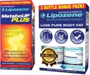 Lipozene peso perda comprimidos pacote duplo e MetaboUp Plus suplemento termogênico - apetite suppressor