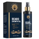 Óleo de barba para homens, 5% de óleo de crescimento de barba para barba mais grossa e mais completa, promover o crescimento do cabelo facial, com biotina, alecrim e óleo de barrete para homens crescimento, 4 Fl Oz